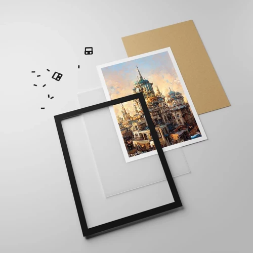 Poster in black frame - City of Cities - 50x70 cm