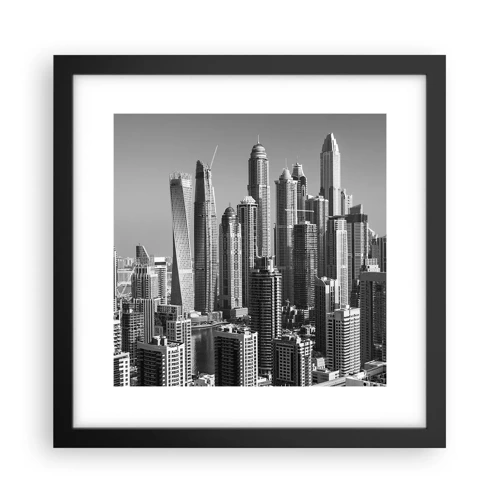 Poster in black frame - City over a Desert - 30x30 cm