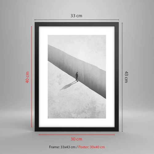 Poster in black frame - Clear Goal - 30x40 cm