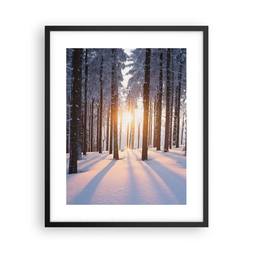 Poster in black frame - Clearly Black on White - 40x50 cm