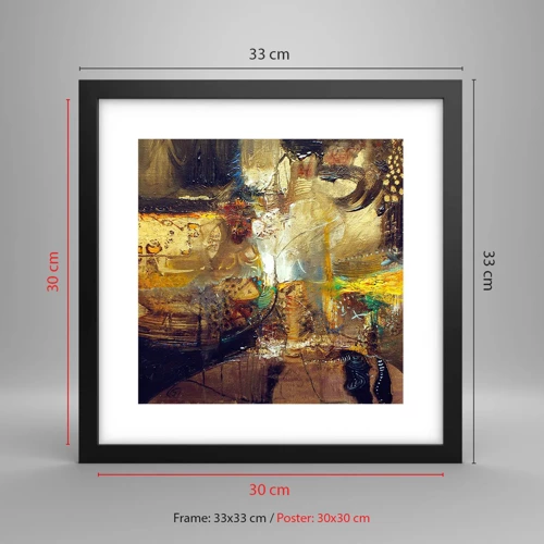 Poster in black frame - Cold, Warm, Hot - 30x30 cm