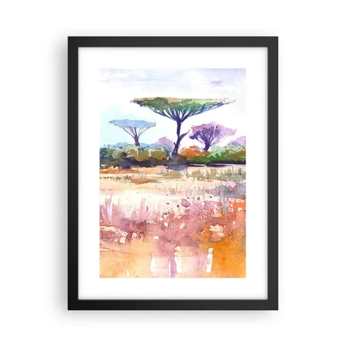 Poster in black frame - Colour of Savannah - 30x40 cm