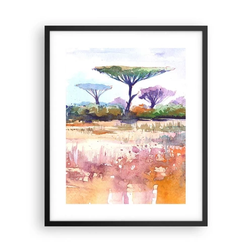 Poster in black frame - Colour of Savannah - 40x50 cm