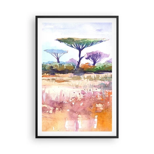 Poster in black frame - Colour of Savannah - 61x91 cm