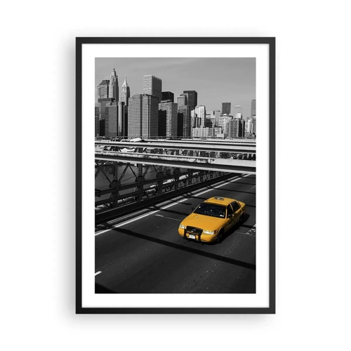 Poster in black frame - Colour of a Big City - 50x70 cm