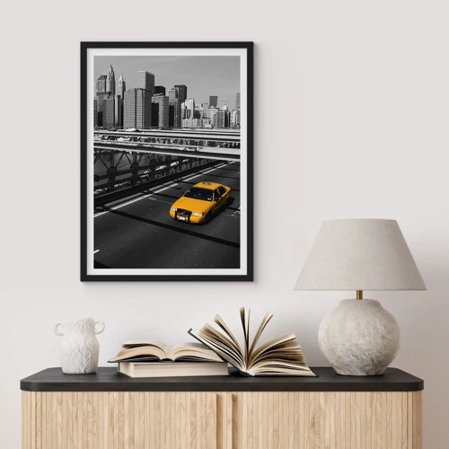Poster in black frame - Colour of a Big City - 70x100 cm