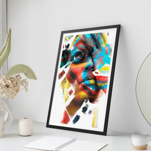Poster in black frame - Colourful Personality - 30x40 cm