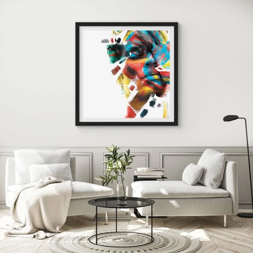 Poster in black frame - Colourful Personality - 50x50 cm