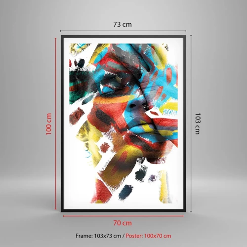 Poster in black frame - Colourful Personality - 70x100 cm