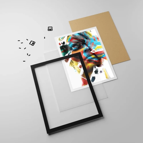 Poster in black frame - Colourful Personality - 70x100 cm