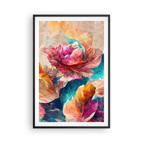 Poster in black frame - Colourful Splendour of a Bouquet - 61x91 cm