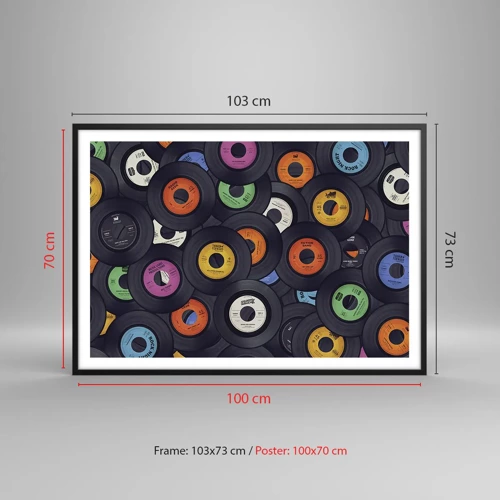 Poster in black frame - Colours of Classics - 100x70 cm