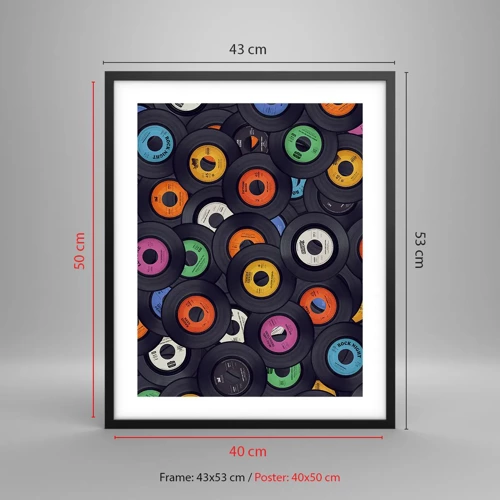 Poster in black frame - Colours of Classics - 40x50 cm