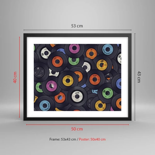 Poster in black frame - Colours of Classics - 50x40 cm