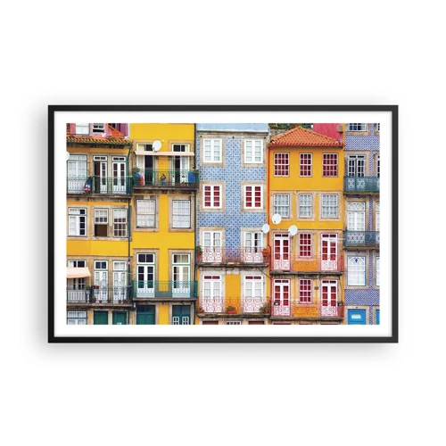 Poster in black frame - Colours of Old Town - 91x61 cm