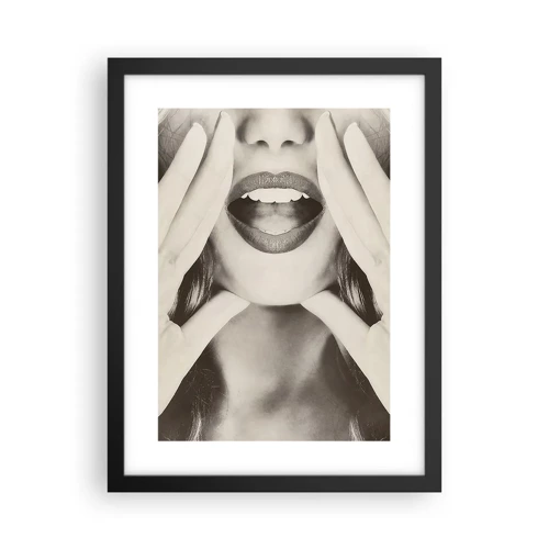 Poster in black frame - Coming! - 30x40 cm