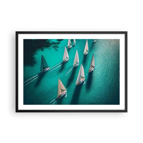 Poster in black frame - Competing with the Wind - 70x50 cm