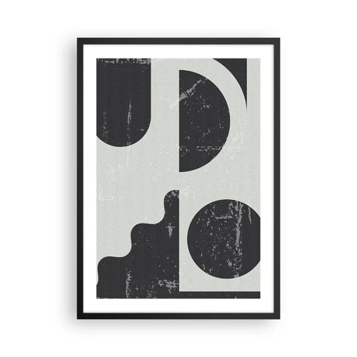 Poster in black frame - Composition Above and Under - 50x70 cm