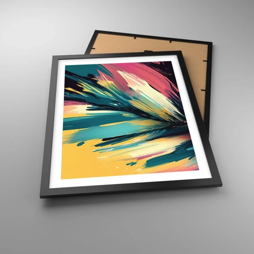 Poster in black frame - Composition -Explosion of Joy - 40x50 cm