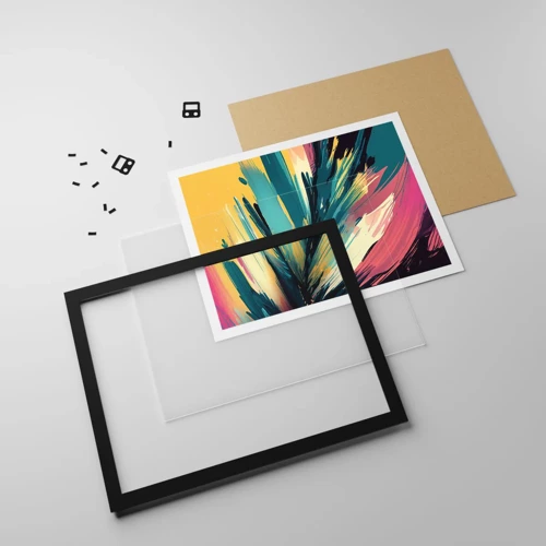 Poster in black frame - Composition -Explosion of Joy - 70x50 cm