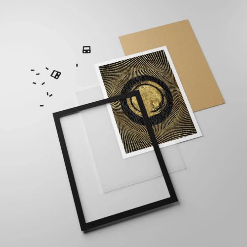 Poster in black frame - Composition Glamour - 70x100 cm