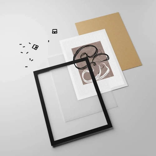 Poster in black frame - Composition -In Search of Completeness - 30x40 cm