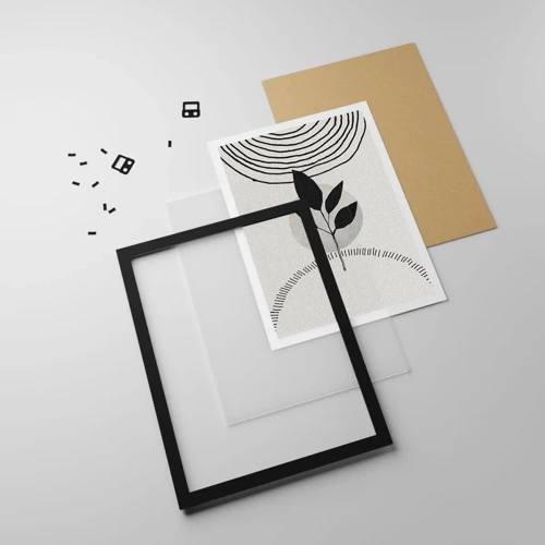 Poster in black frame - Composition: Rituals of Nature - 50x70 cm