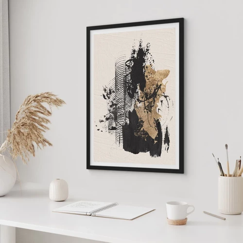 Poster in black frame - Composition With Passion - 30x40 cm