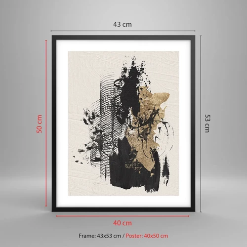 Poster in black frame - Composition With Passion - 40x50 cm