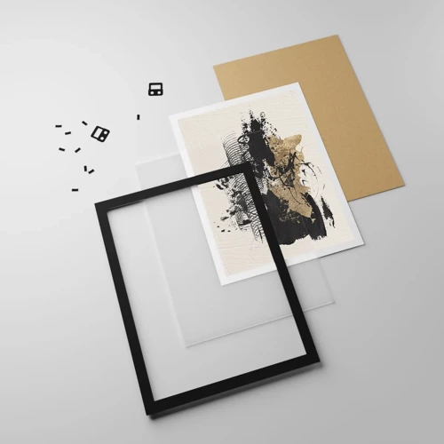 Poster in black frame - Composition With Passion - 40x50 cm