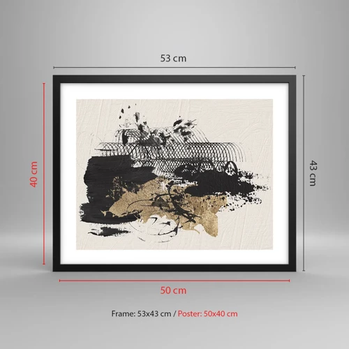 Poster in black frame - Composition With Passion - 50x40 cm