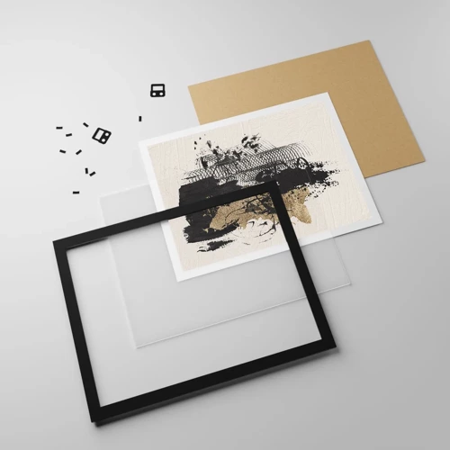 Poster in black frame - Composition With Passion - 50x40 cm