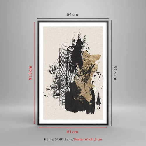 Poster in black frame - Composition With Passion - 61x91 cm