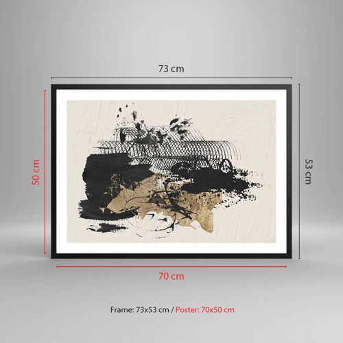 Poster in black frame - Composition With Passion - 70x50 cm