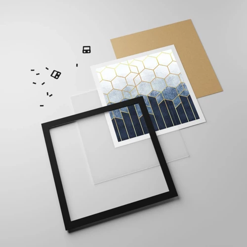 Poster in black frame - Composition in Syncopated Rhythm - 30x30 cm