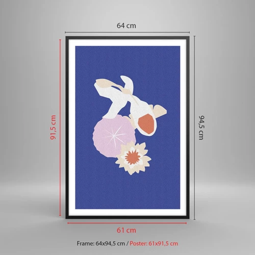 Poster in black frame - Composition of Flowers and Buds - 61x91 cm