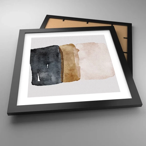 Poster in black frame - Composition of the Colours of the Soil - 30x30 cm