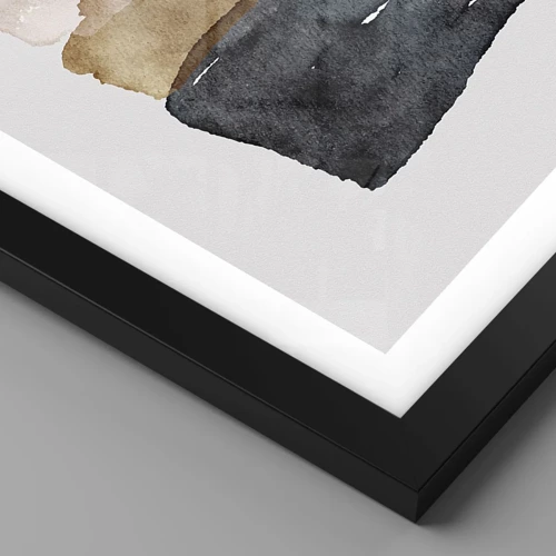 Poster in black frame - Composition of the Colours of the Soil - 30x30 cm