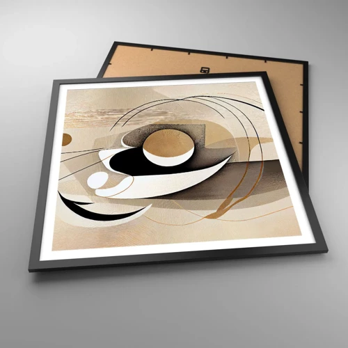 Poster in black frame - Composition -the Heart of Things - 60x60 cm