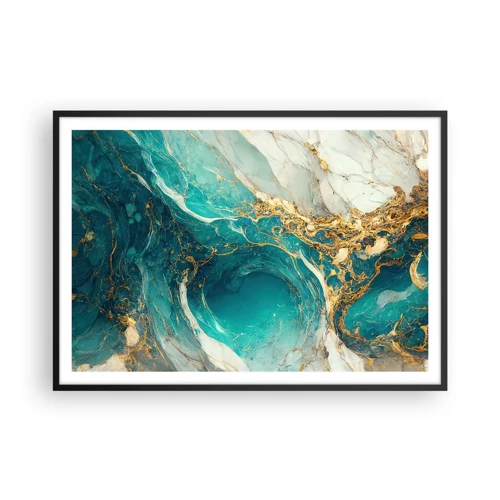 Poster in black frame - Composition with Veins of Gold - 100x70 cm