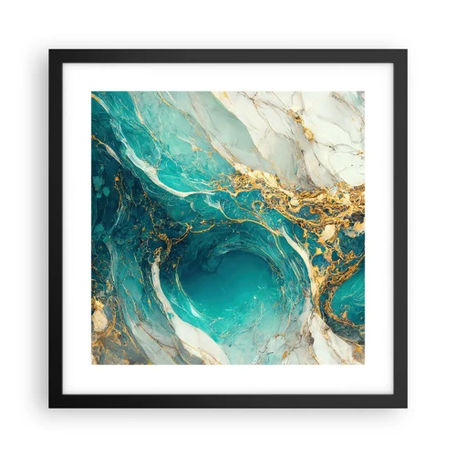 Poster in black frame - Composition with Veins of Gold - 40x40 cm