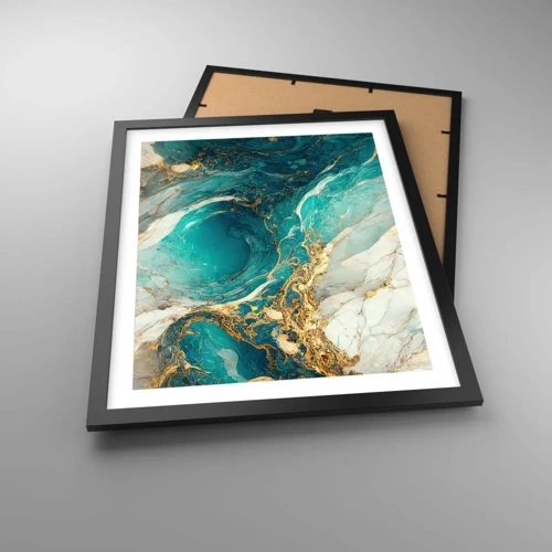 Poster in black frame - Composition with Veins of Gold - 40x50 cm