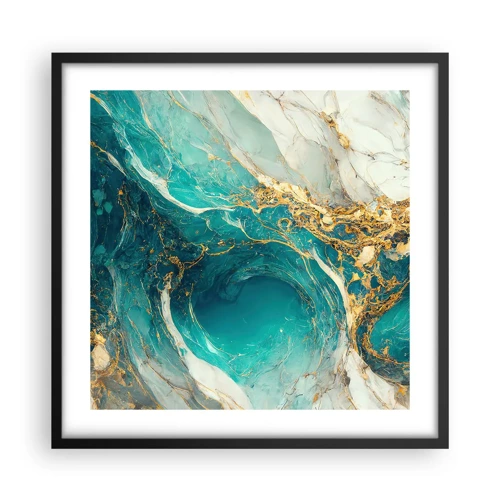 Poster in black frame - Composition with Veins of Gold - 50x50 cm