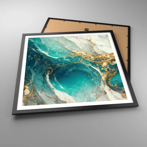 Poster in black frame - Composition with Veins of Gold - 60x60 cm