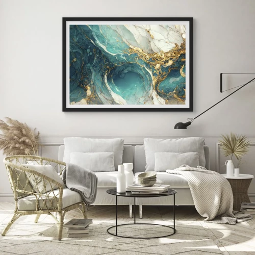 Poster in black frame - Composition with Veins of Gold - 70x50 cm