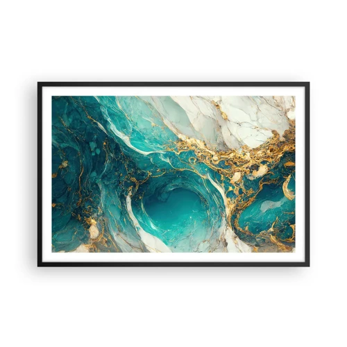 Poster in black frame - Composition with Veins of Gold - 91x61 cm