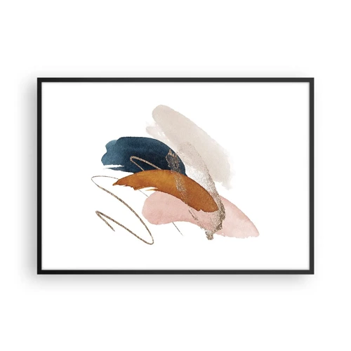 Poster in black frame - Composition with Wings - 100x70 cm