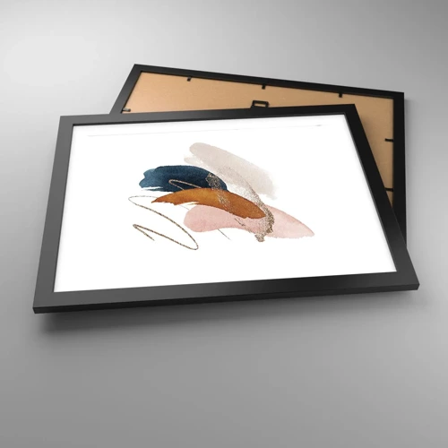 Poster in black frame - Composition with Wings - 40x30 cm