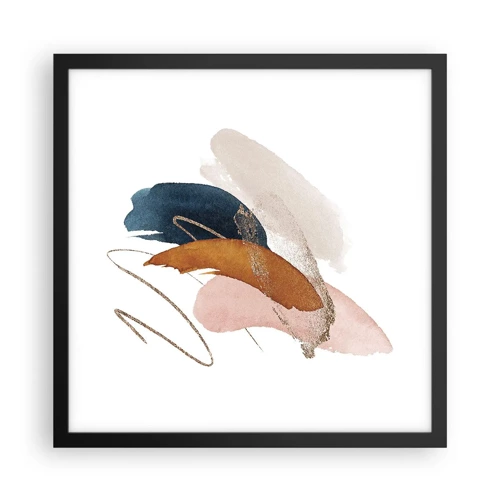 Poster in black frame - Composition with Wings - 40x40 cm