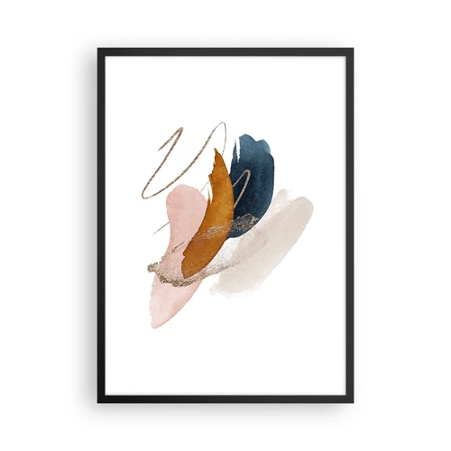 Poster in black frame - Composition with Wings - 50x70 cm